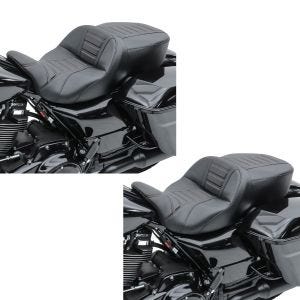 2x Motorrad Sitzbank Craftride TG3 Sitz für Harley Davidson Touring 09-21 schwarz Spar-Set_1