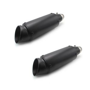 2x Auspuff Schalldämpfer Zaddox Pace Edelstahl Schwarz Spar-Set_1