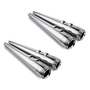 2x Craftride Auspuff EX2 Motorrad Endschalldämpfer Set Harley Touring 95-16 chrom Spar-Set_1