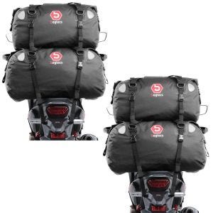 2x motorsykkel hale bag sett Bagtecs XF60 + XF40 volum 100 L tørr bag vanntett sparesett