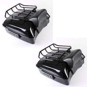 2x Topcase Chopped für Harley Street Glide Special 15-21 CH3 schwarz Craftride Spar-Set_1