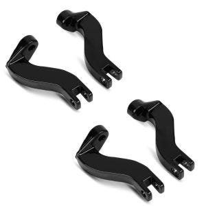 2x Sozius Fussrasten-Halter für Harley-Davidson Touring 96-21 schwarz Craftride Spar-Set_1