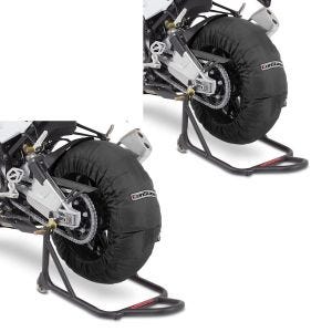 2x dekkvarmersett egnet for Suzuki GSX-R 1000 / R GSX-R 750 / 600 ConStands Laguna Seca 60-80°C svart økonomisett
