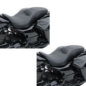 2x Sitzbank für Harley Davidson Touring 09-21 Komfortsitzbank Craftride RH4 schwarz Spar-Set_1