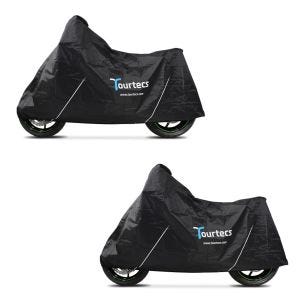 2x Motorrad Abdeckplane Tourtecs L schwarz Spar-Set_1