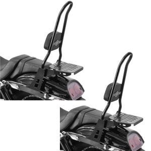 2x Sissybar Harley Davidson Dyna Fat Bob 10-17 Craftride Fast Rider-XL inkl. Gepäckträger schwarz Spar-Set_1