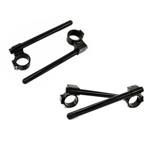 2x Stummellenker 22mm Clip-On 37mm mit 30mm Erhöhung Lenker Zaddox Alu in schwarz Spar-Set_1