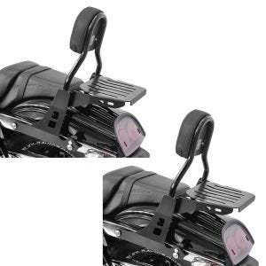 2x Sissybar Harley Davidson Dyna Fat Bob 10-17 Craftride Fast Driver-M inkl. Gepäckträger schwarz Spar-Set_1