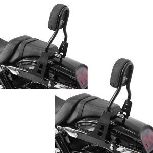 2x Sissybar Harley Davidson Dyna Fat Bob 10-17 Craftride Fast Driver-M schwarz Spar-Set_1