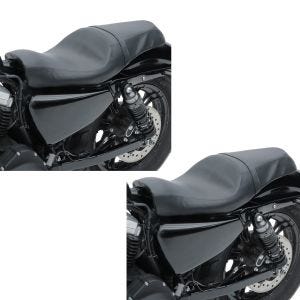 2x Doppel Sitzbank für Harley Davidson Sportster 04-20 Sitz Fahrer Beifahrer BL Craftride Spar-Set_1