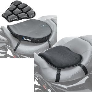 Set: Luftkissen Air Deluxe ML Komfort Sitzkissen in schwarz + Gel Sitzkissen L Komfortkissen universal in schwarz_1