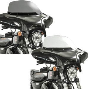 Sett: Batwing fairing egnet for choppere og tilpassede sykler med frontrute + Batwing fairing egnet for choppere og tilpassede sykler med frontrute