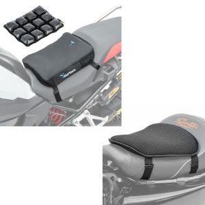 Sett: luftpute Air Deluxe S komfortsetepute i sort + gel setepute M universal komfortpute svart