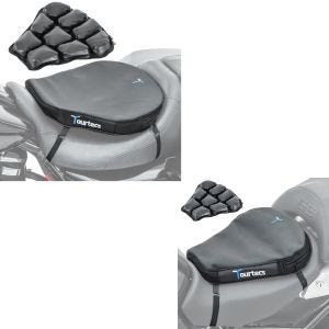 Sett: luftpute Air Deluxe ML komfortsetepute i svart + luftpute Air Deluxe M komfortsetepute i svart