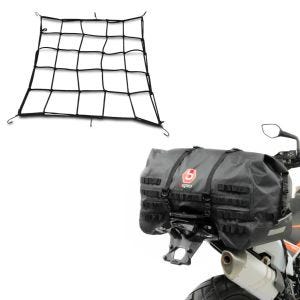 Set: Hecktasche SX70 70Ltr wasserdicht in schwarz + Gepäcknetz, , 110 x 110 cm Spannweite_1
