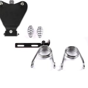 Set: Grundplatte für Bobber-Solositze mit Barrel-Federn + Federn Haarnadel Hairpin für Bobber Solo Sitz 2,5" chrom_1