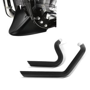 Set: Auspuff Short Shot Endschalldämpfer Harley Sportster 04-13 in schwarz + Bugspoiler Harley Sportster 04-20 in schwarz_1