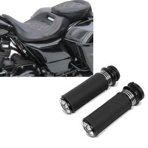 Set: Sitzbank für Harley Touring 09-21 Komfortsitzbank RH3 schwarz-orange + Lenker-Griffe 1" Zoll HG2 CNC Alu für Harley- Elektronischer Gasgriff_1