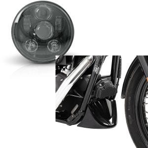 Set: Hauptscheinwerfer LED 5,75 Zoll für Harley Dyna Street Bob 06-17 + Bugspoiler für Harley Davidson Dyna Street Bob 06-17_1