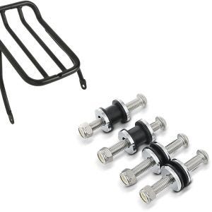 Set: Gepäckträger Rear Rack für Harley Sportster 2007-2020 schwarz + Docking Hardware Kit für Harley Sportster 883 Iron 09-20 Anbausatz_1