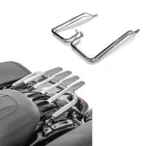 Sett: bagasjehylle egnet for Harley Davidson Electra Glide, Street Glide, Road King 09-23 Craftride + sadelveske beskyttelsesstang egnet for Harley Davidson Road King 09-13 Craftride krom