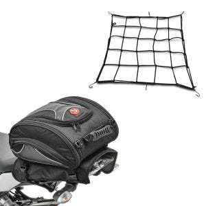 Set: Hecktasche X20 Vario Gepäcktasche hinten 14-20Ltr in schwarz + Gepäcknetz, , 110 x 110 cm Spannweite_1