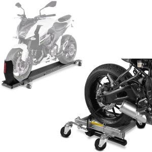 Set: Rangierschiene mit Wippe Smart Mover bis 450 kg in grau + Rangierhilfe Hinterrad Heavy Duty Mover 2 silber_1