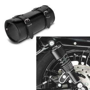 Set: Stoßdämpfer 10,5 Zoll Harley Sportster 04-20 Federbeine schwarz + Werkzeugrolle Kansas 3Ltr Custom Werkzeugtasche in schwarz_1