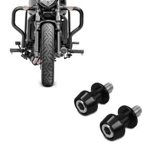 Set: Sturzbügel für Kawasaki Vulcan S / Cafe 15-21 Motor Schutzbügel + Prismabuchsen-Racingadapter Motea Assen M10 x 1.25 schwarz_1