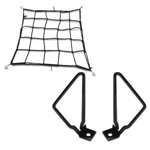 Sett: Universal seteveskeholder svart + bagasjenett, 110 x 110 cm spenn