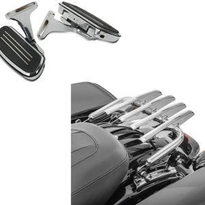 Sett: løpebrett for passasjer + holder CF2S egnet for Harley Davidson Street Glide 06-22 Craftride + bagasjehylle egnet for Harley Davidson Electra Glide, Street Glide, Road King 09-23 Craftride