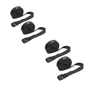 Set: Spanngurt Set Zurrgurte 200cm 2 Stück in schwarz + Spanngurt Set Zurrgurte 150cm 2 Stück in schwarz_1