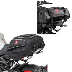 Set: Hecktasche X50 Gepäcktasche hinten 50Ltr in schwarz + Hecktasche Drybag XF30 Wasserdicht Volumen 30l_1