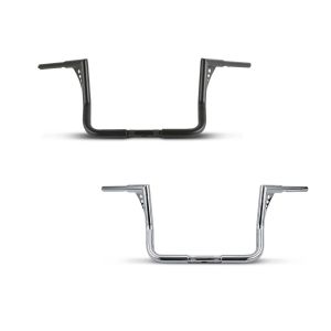 Set: Lenker Ape Hanger 12" für Harley Street Glide 06-20 schwarz + Lenker Ape Hanger 12" für Harley Street Glide 06-20 chrom_1