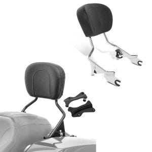 Set: Sissybar für Harley Touring Modelle 09-21 in schwarz + Sissybar Harley Touring Modelle 2009-2021 Fast Driver-M chrom_1