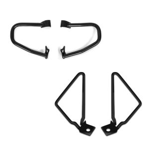 Set: Sturzbügel Indian Scout/ Sixty 15-21 schwarz + Satteltaschenhalter Universal schwarz_1