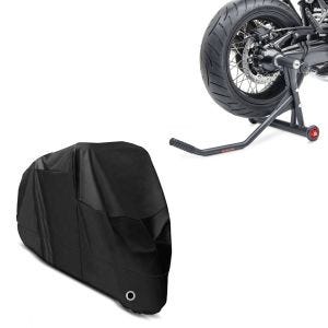Sett: Enarmsstativ egnet for BMW R NineT 14-23 reparasjonsstativ Single-Racing matt + presenning XL trekk i sort