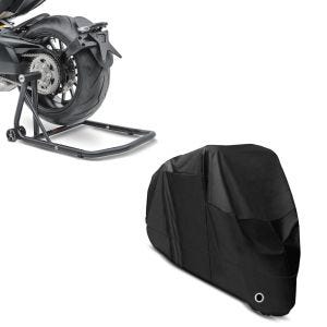 Set: Einarmständer KTM 1290 Super Duke / R 14-21 Montageständer Single + Abdeckplane XL Abdeckhaube in schwarz_1