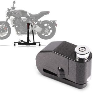 Sett: Sentralstativ egnet for Honda CB 1000 R 18-24 motorsykkeljekk Power-Evo + bremseskivelåsalarm 110dB BS-Motoparts tyverisikring svart