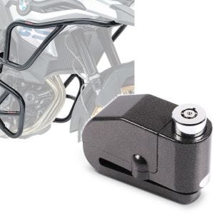Set: Sturzbügel Set für BMW F 850 GS /F 750 GS 18-21 oben unten Schutzbügel + Bremsscheibenschloss Alarm 120dB BS-Motoparts Diebstahlschutz schwarz_1