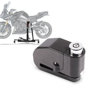 Sett: Sentralstativ som passer til Yamaha FZ8 / Fazer 8 (FZ8 Fazer) 10-16 Power-Evo + bremseskivelås alarm 110dB BS-Motoparts tyverisikring svart