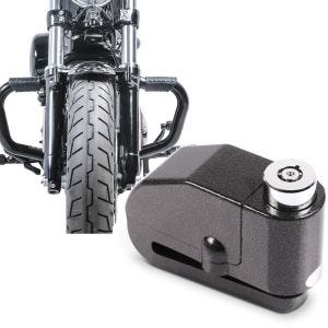 Set: Sturzbügel Mustache II für Harley Sportster 04-20 Schutzbügel + Bremsscheibenschloss Alarm 120dB BS-Motoparts Diebstahlschutz schwarz_1
