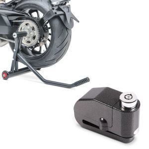 Sett: Enarmsstativ egnet for KTM 1290 Super Duke / R 14-23 reparasjonsstativ Single Constands + bremseskivelåsalarm 110dB BS-Motoparts tyverisikring svart