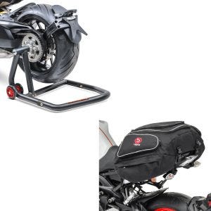 Set: Einarmständer KTM 1290 Super Duke / R 14-21 Montageständer Single + Hecktasche X50 Gepäcktasche hinten 50Ltr in schwarz_1