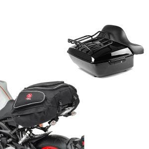 Set: Sturzbügel Set für BMW R 1250 GS 19-21 oben und unten XL8 Schutzbügel + Hecktasche X50 Gepäcktasche hinten 50Ltr in schwarz_1
