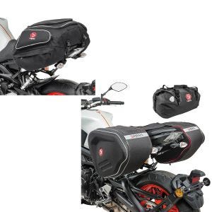 Set: Topcase King NLB für Harley Touring 14-21 ohne Löcher + Hecktasche X50 Gepäcktasche hinten 50Ltr in schwarz_1