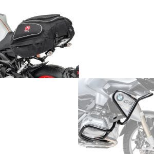 Set: Innentaschen für Aluminium Koffer für BMW R 1250 GS / Adventure 19-21 + Hecktasche X50 Gepäcktasche hinten 50Ltr in schwarz_1