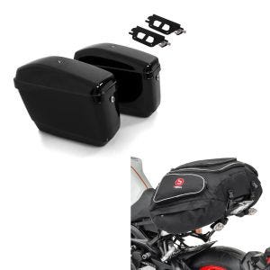 Set: Kühler Radiator für KTM SX 50 12-19 rechts links (Paar) + Hecktasche X50 Gepäcktasche hinten 50Ltr in schwarz_1