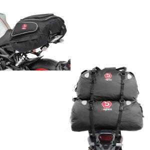 Set: Hecktasche Set SX70 + XF60 Volumen 130 L Dry Bag Wasserdicht + Hecktasche X50 Gepäcktasche hinten 50Ltr in schwarz_1
