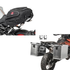 Set: Sissy Bar XS3 für Kawasaki Vulcan S / Café 15-20 mit Gepäckträger + Hecktasche X50 Gepäcktasche hinten 50Ltr in schwarz_1